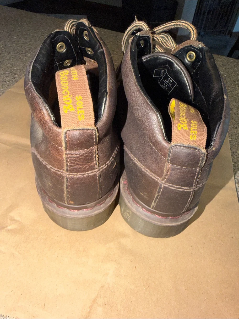 Dr. Martens Brown Leather Lace-Up Men's Work Boots